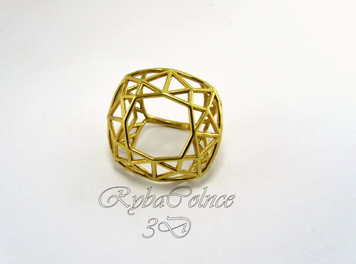 Ring The Diamond / size 6 US 3d printed