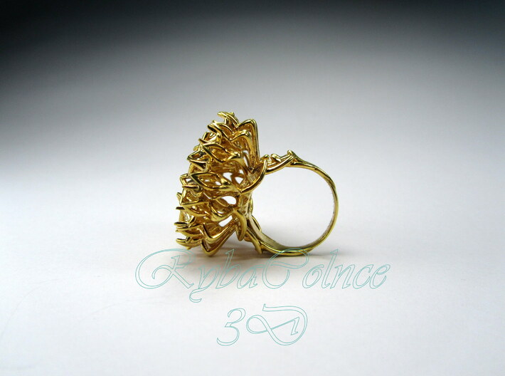 Ring The Thistle/ 14 HK size / 7 US (17.7 mm) 3d printed 