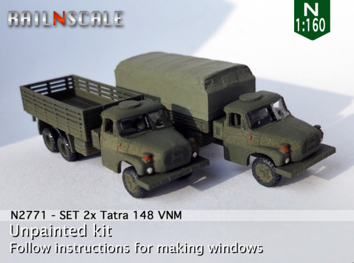 SET 2x Tatra 148 VNM (N 1:160) 3d printed