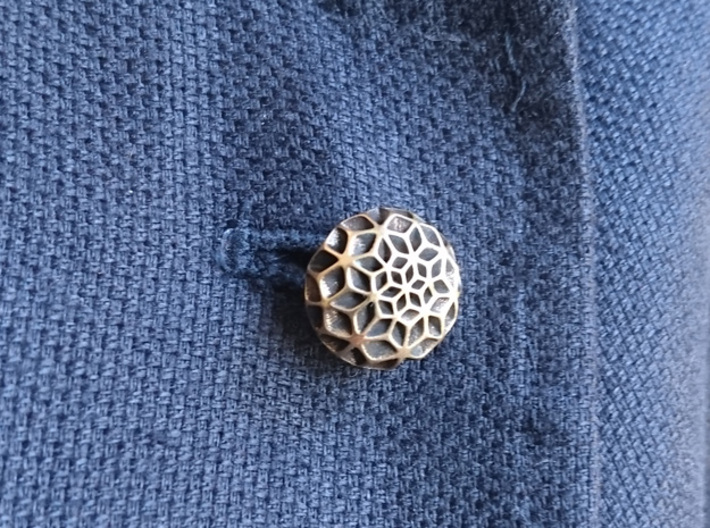 Flora Lapel Pin 3d printed The shown product has had patina applied