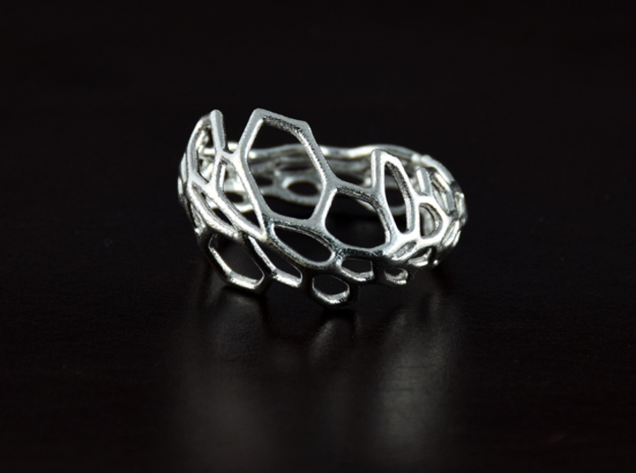 Hexawave Ring-S size 3d printed 
