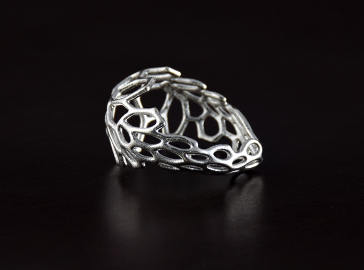 Hexawave Ring-M size 3d printed 