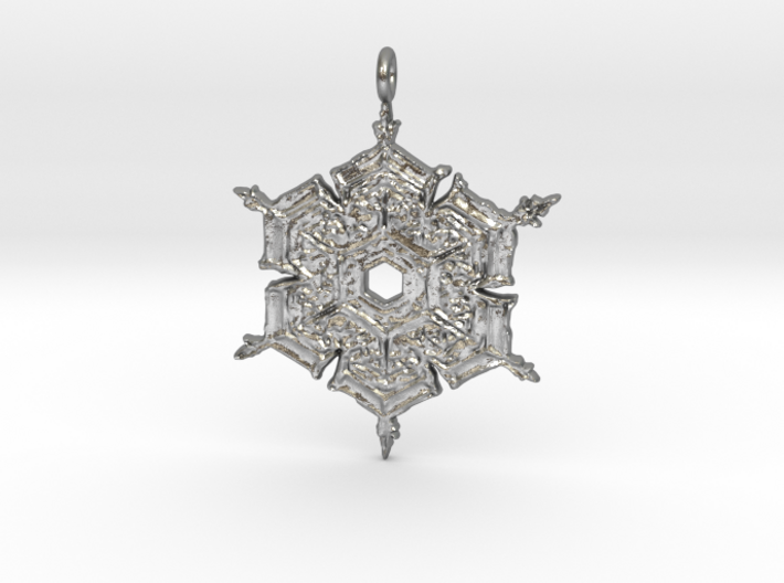 Snowflake Pendant/Earring 3d printed 