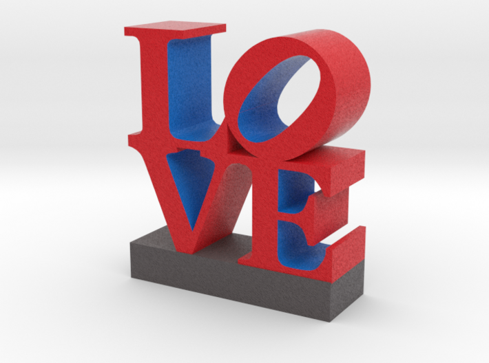 Love Sculpture in Full Color Sandstone 3d printed