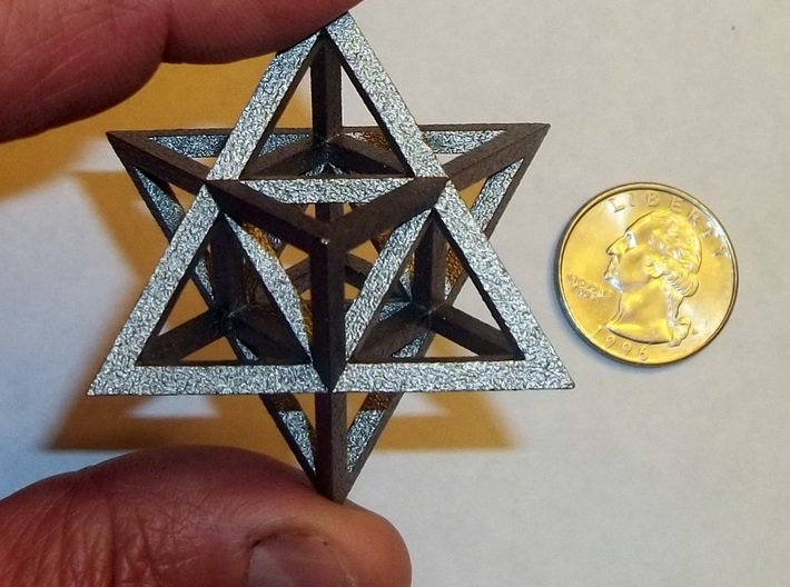 Tantric Star (aka Stellated Octahedron) 3d printed Tantric Star in polished nickel steel