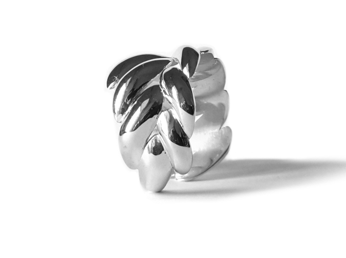 SPIGA ring 3d printed Polished Silver