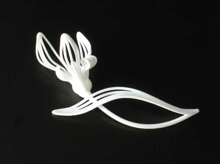 Chinese orchids  brooch 3d printed 