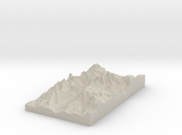 Model of Mount Helen 3d printed