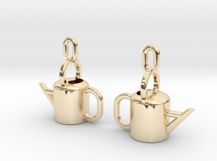 Watering Can Earrings 3d printed