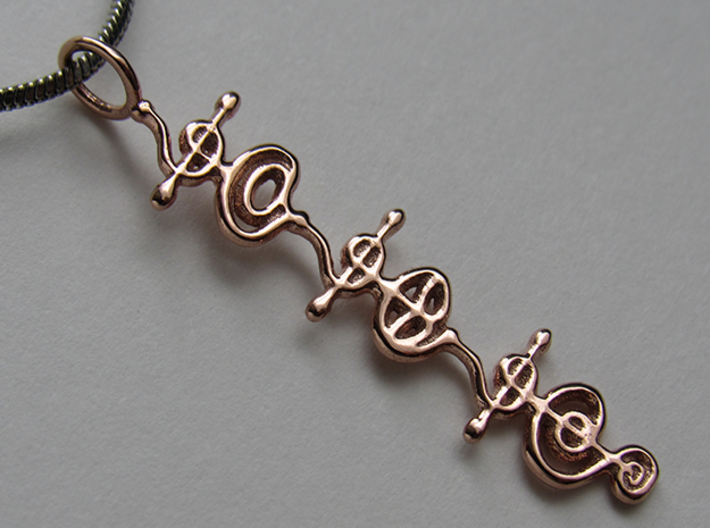 &quot;Ashayam&quot; Stardust Pendant 3d printed Pictured: Rose Gold plated