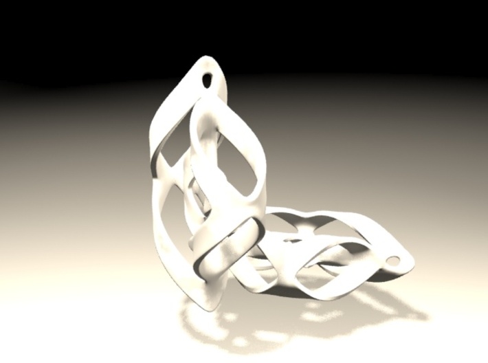 Swirl Design Earrings 3d printed