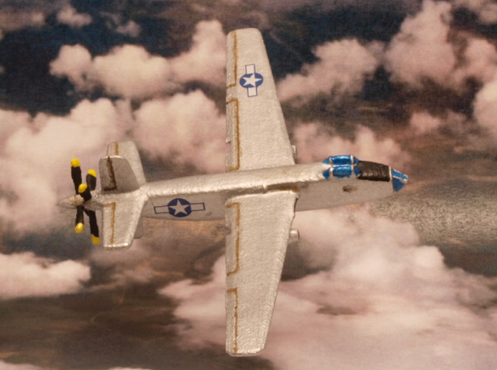Douglas XB-42 Mixmaster pair 1/285 6mm 3d printed Fast bomber Douglas XB-42A Mixmaster painted as prototype 43-50224 as of 1947