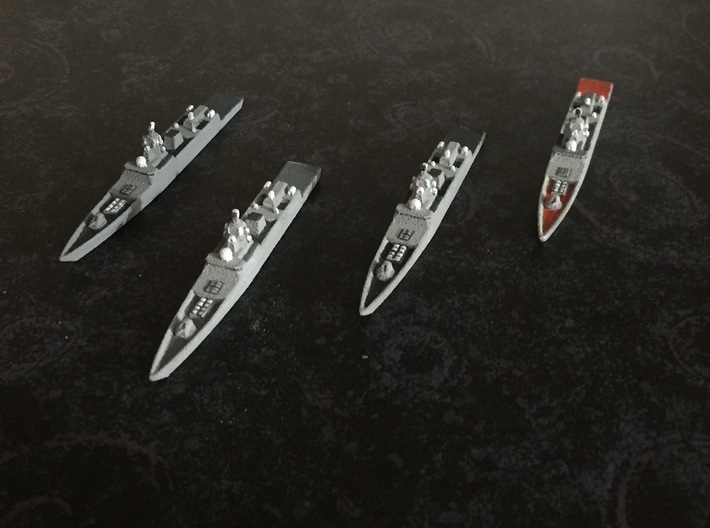 Admiral Gorshkov-class frigate x 4, 1/1800 3d printed Painted Sample