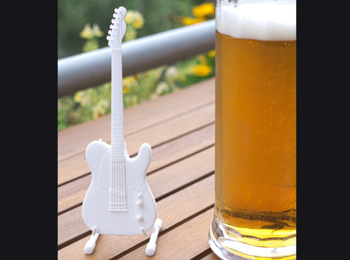 Fender Telecaster, Scale 1:6  3d printed Telecaster in good company with a beer