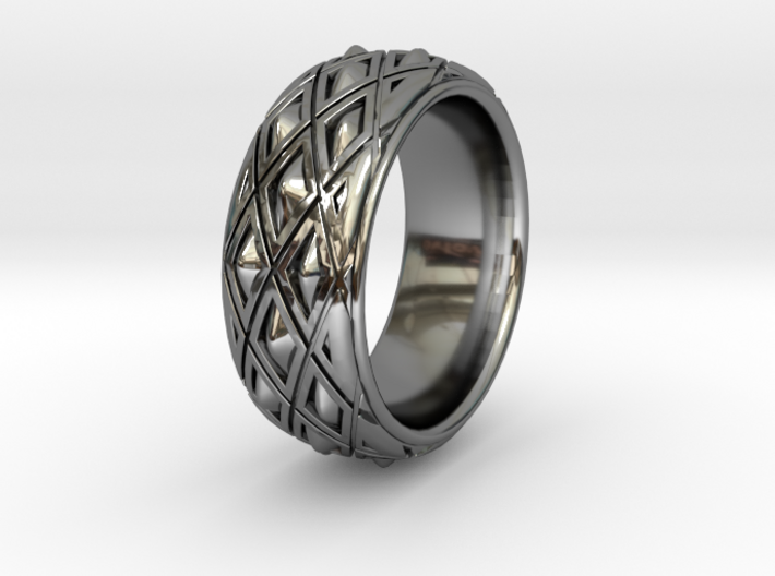 X SPIKE RING  3d printed 