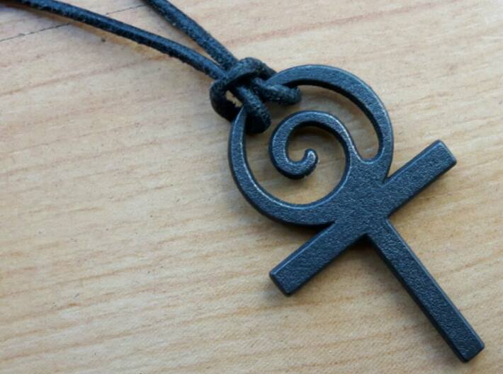 The Ancient Cross pendant 3d printed 