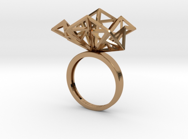 Geometric Jungle Ring 3d printed 