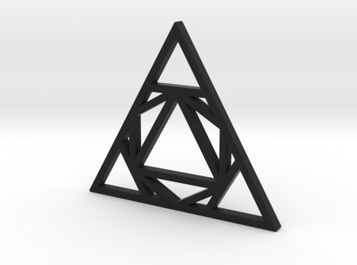 Sacred Tribe Triangle Pendant 3d printed