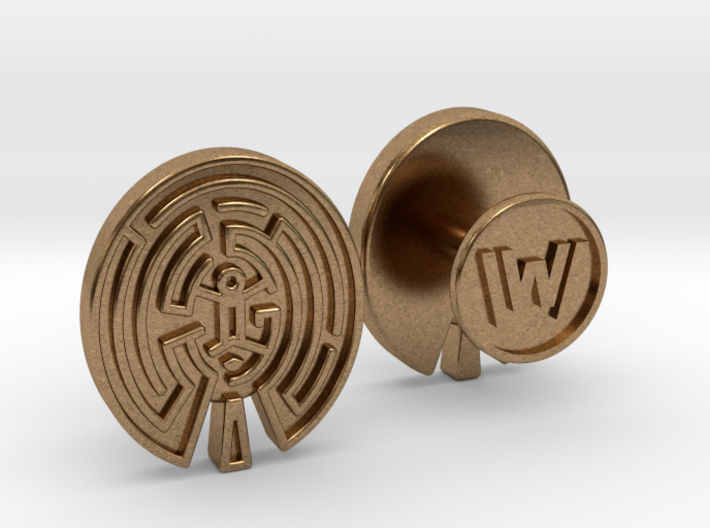 WestWorld Maze Cufflinks 3d printed