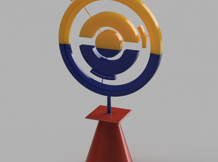 Pokestop Tree Topper Circle Top 3d printed Assembled piece