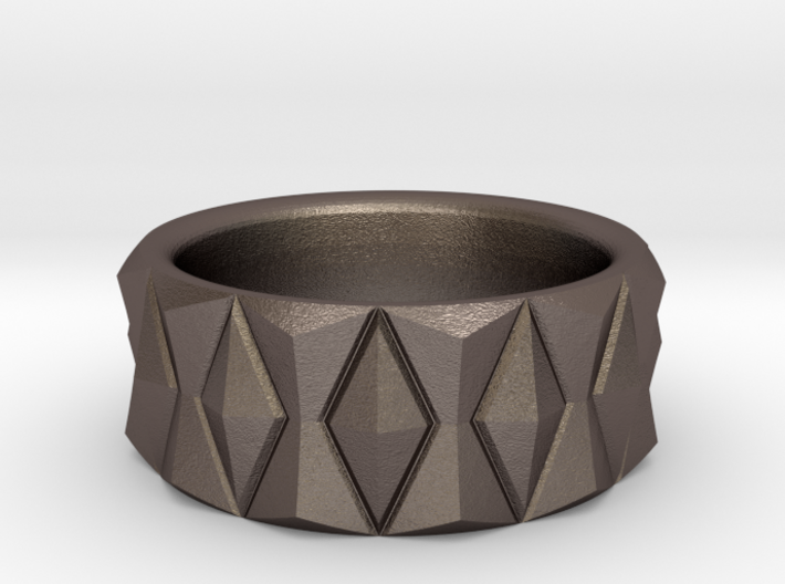 Diamond Ring V3 - Curved 3d printed