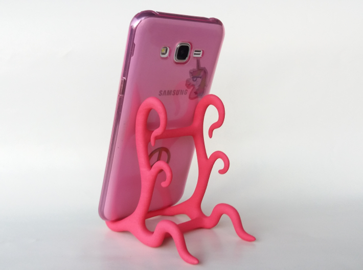 Phone Stand 3d printed Shown with Samsung Galaxy J7. PHONE NOT INCLUDED.