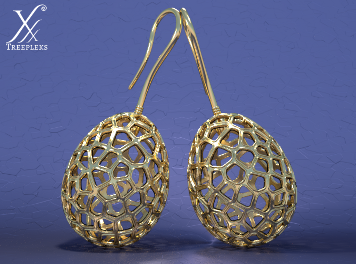 Fertilized Bio-inspired Zerggrings 3d printed Cycle render (Gold).