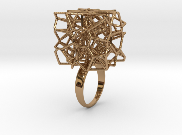 Voronoi Cube Ring (Size 7) 3d printed 
