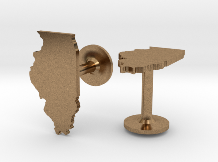 Illinois State Cufflinks 3d printed