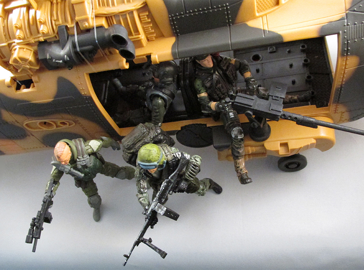 Action figure compatible 1/18 Scale 50 Cal machine 3d printed 