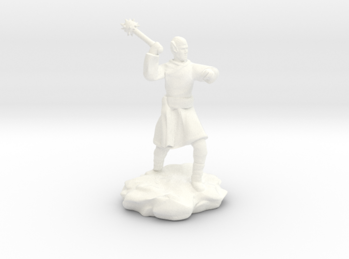 High Elf (Eladrin) Monk With Mace 3d printed