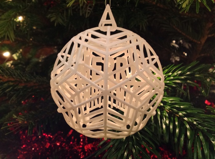 Christmas Ornament - Customizable Spinning Bauble 3d printed 
