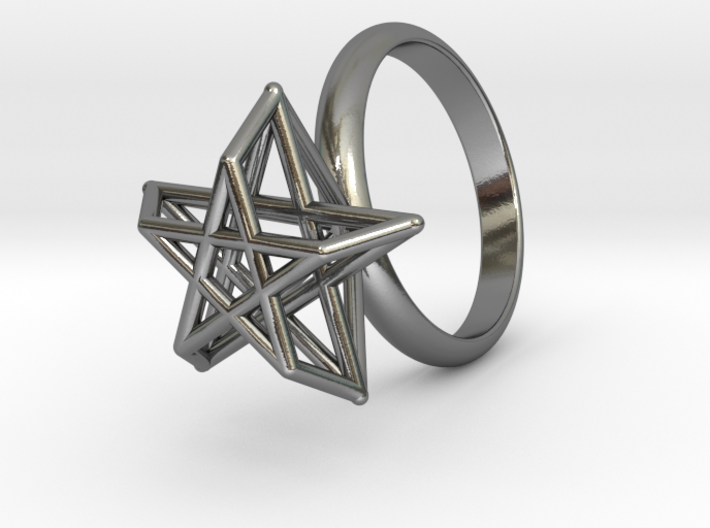 Pentagram Ring 3d printed 