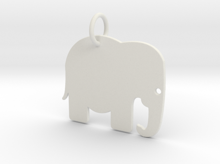 Elephant Keychain 3d printed