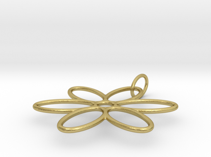 Flower Pendant Wire Large 3d printed