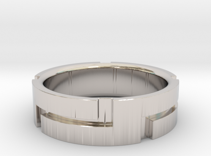 Side By Side Wedding Band 3d printed