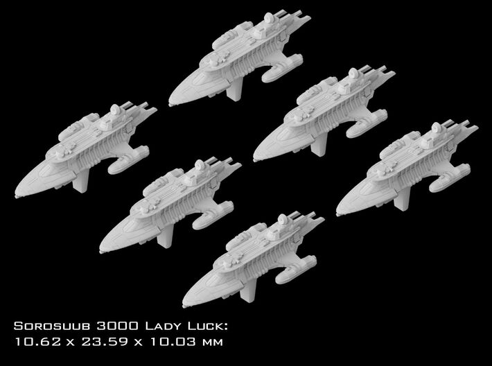 (Armada) 6x SoroSuub Yacht 3000 Lady Luck 3d printed