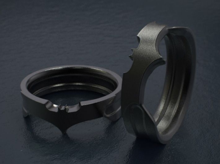 Size 7 Bat Ring 3d printed
