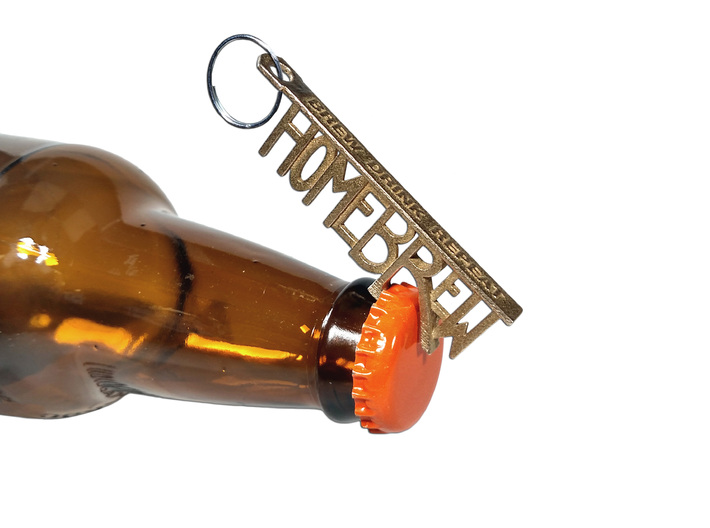 "HOMEBREW" Bottle Opener Keychain - Customizable 3d printed 