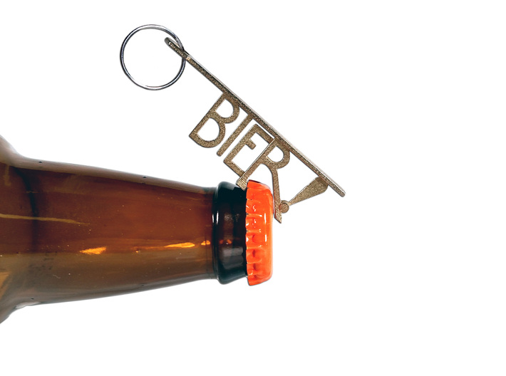 Bier! Keychain Bottle Opener 3d printed 