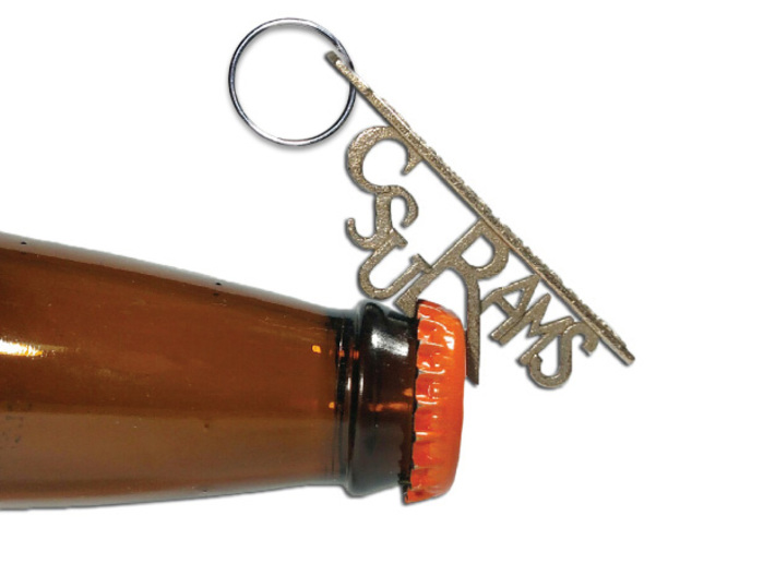 CSU Rams Bottle Opener Keychain 3d printed