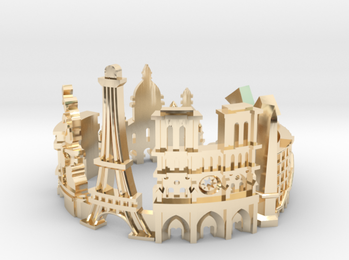 Paris Skyline - Cityscape Ring 3d printed