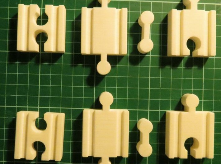 Lillabo, Brio, All Connectors (set Of 8) 3d printed Material: White Strong &amp; Flexible, test print
