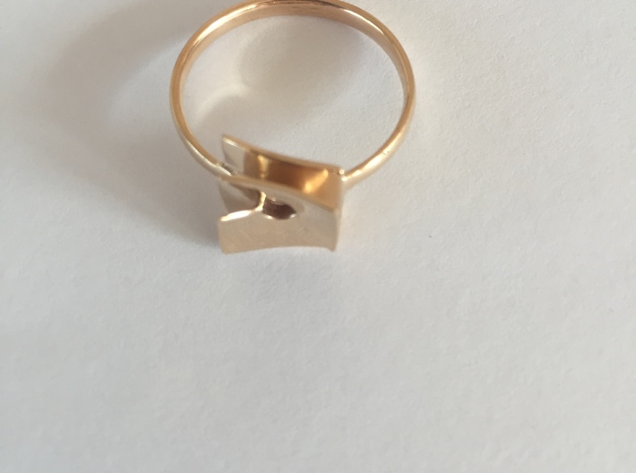 Nobel Ring 3d printed Nobel Ring Rose Gold- Rotated Again
