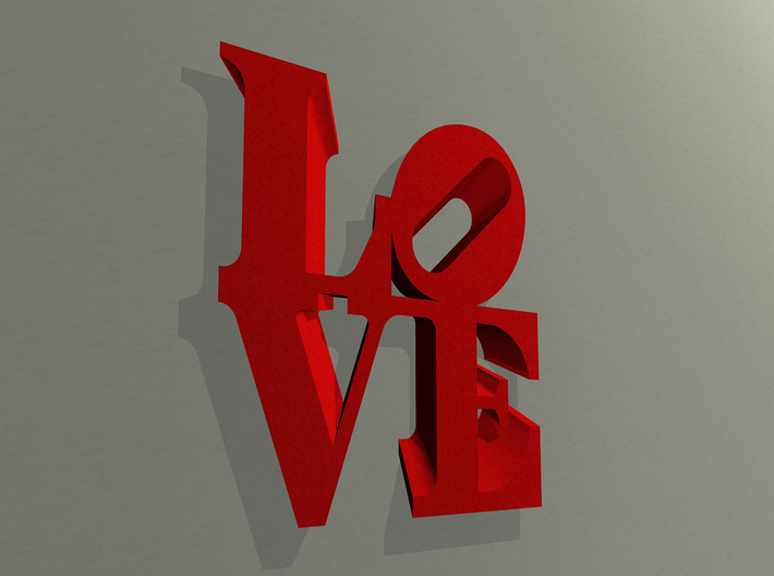 LOVE Sculpture wall decoration 3d printed