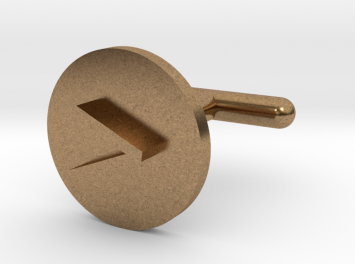 Cufflink - Greater Than Symbol 3d printed