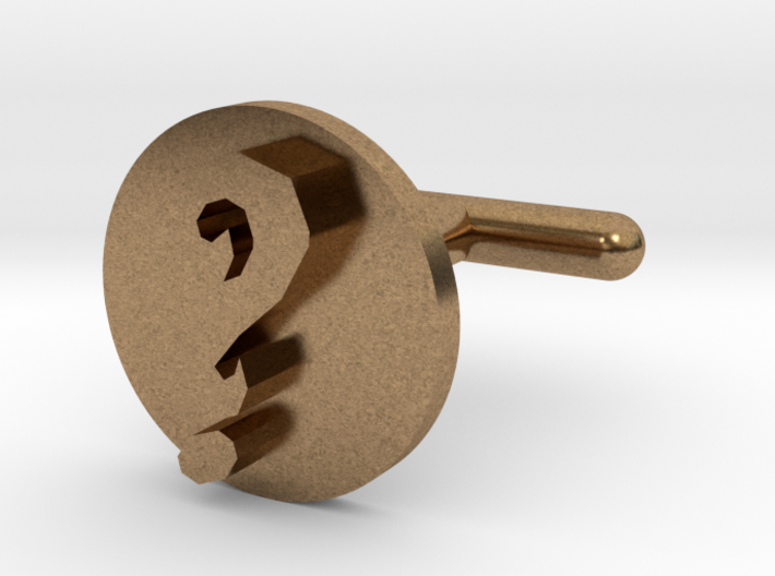 Question Mark Cufflink 3d printed