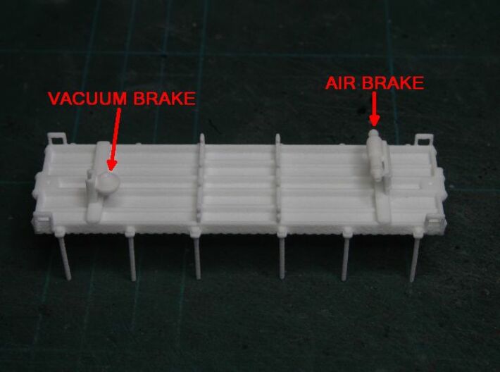  HOn30 25 foot Flatcar with stakes (plus) 3d printed 