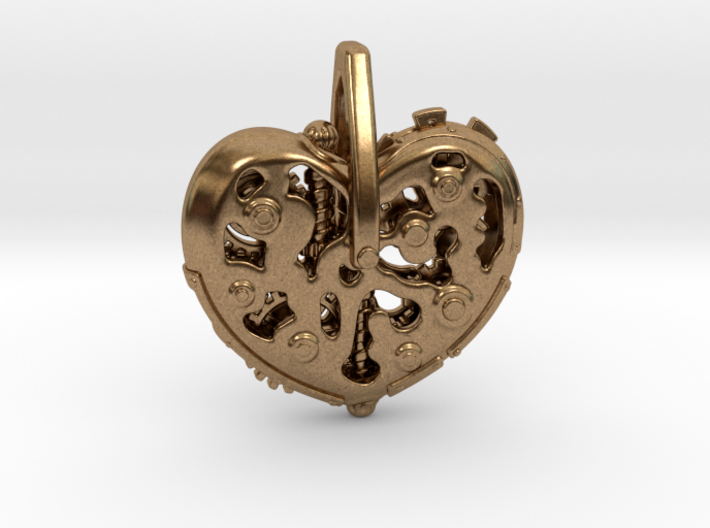 Steampunk Heart Pendant 3d printed