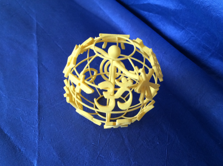 Golden Cage of Institution 3d printed 